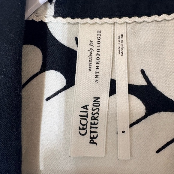 Cecilia Pettersson for Anthropologie Flannel Button-Down Pajama Top Size Small - Picture 8 of 13